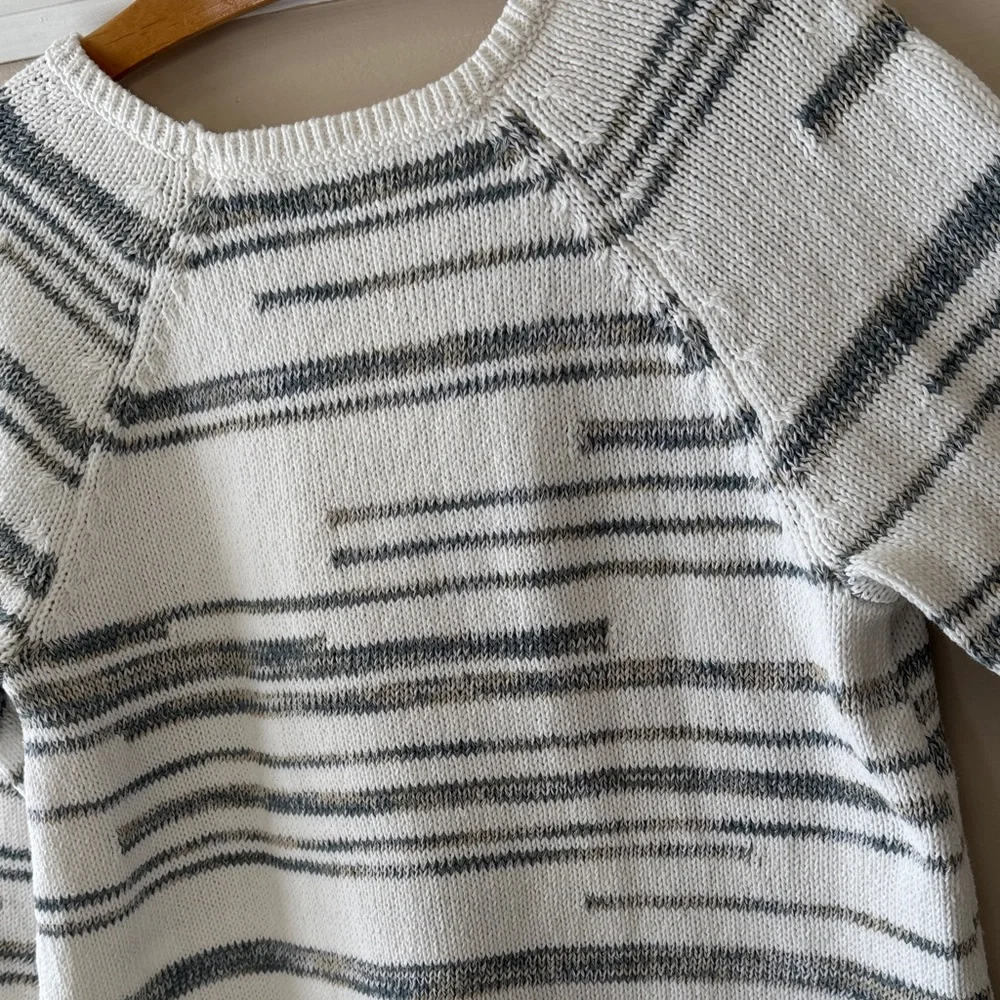 J. Jill Striped Women's Sweater - White and Gray - Picture 7 of 11